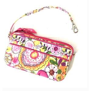 Vintage Vera Bradley Pink Floral Quilted Clutch